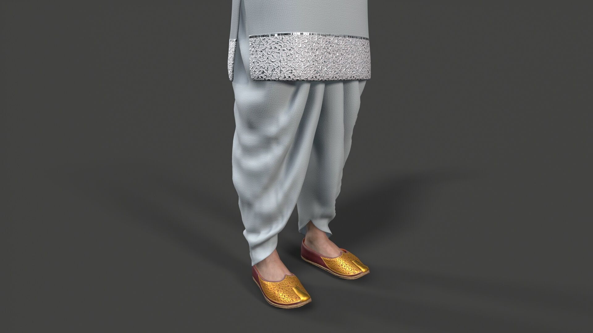 indian character Low-poly 3D model_10