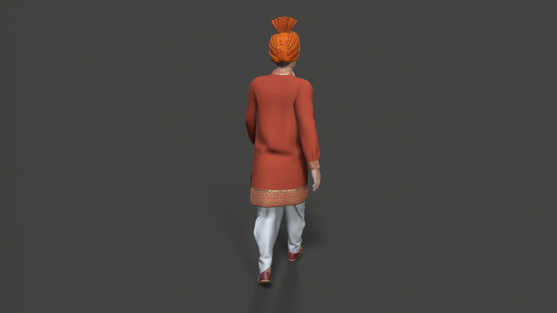 indian character Low-poly 3D model_14