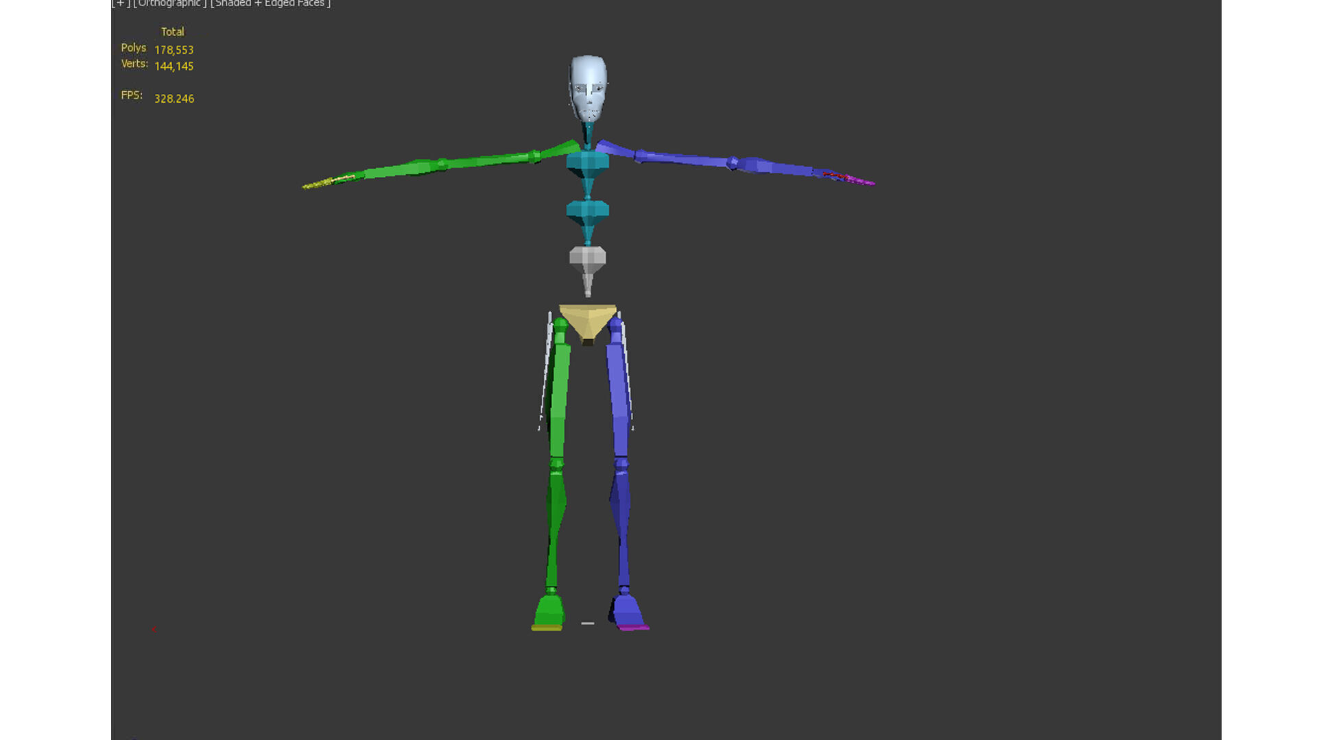 indian character Low-poly 3D model_19