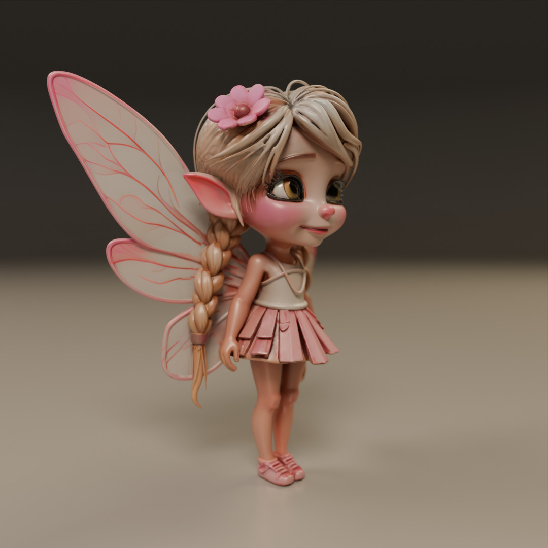 cute fairy 3D print model_12