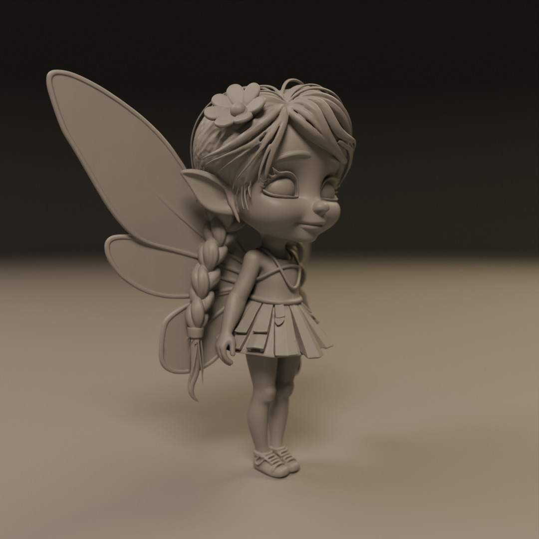 cute fairy 3D print model_4