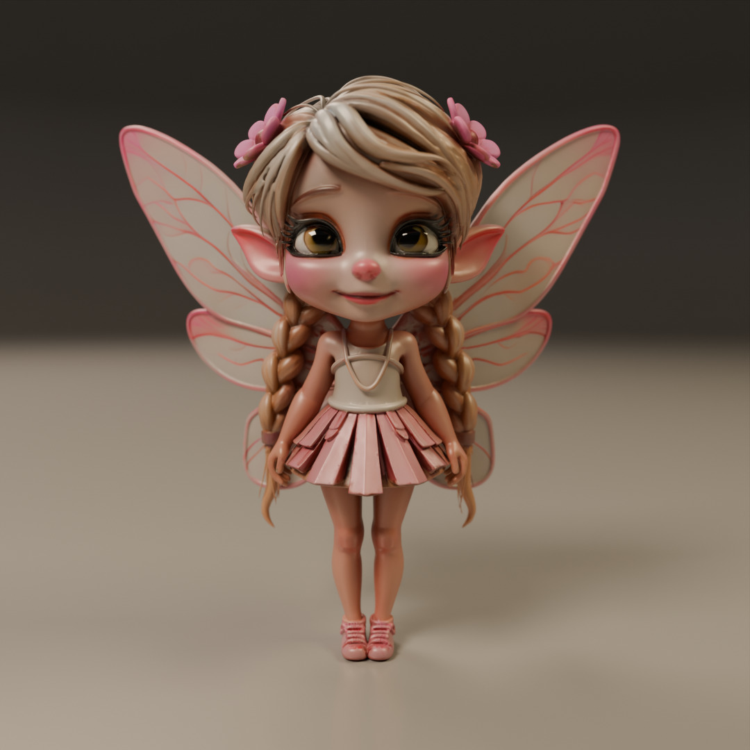 cute fairy 3D print model_16
