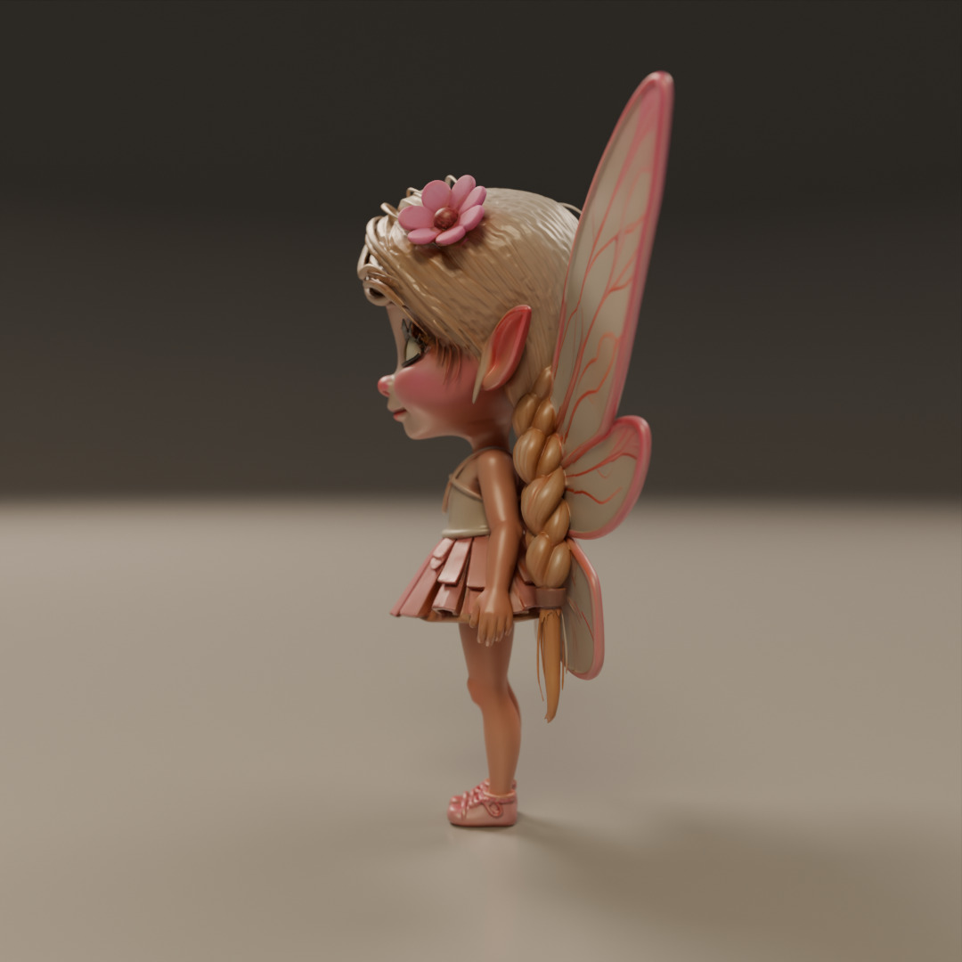cute fairy 3D print model_10