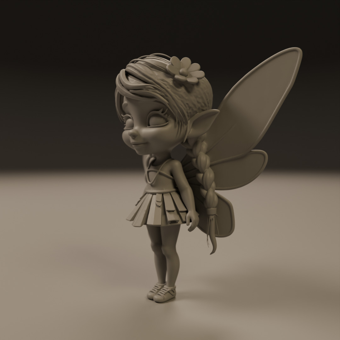 cute fairy 3D print model_5