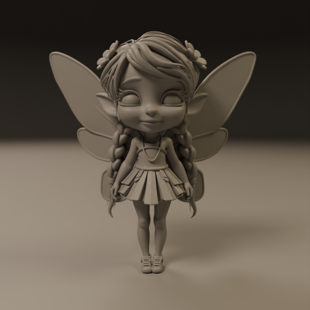 cute fairy 3D print model_8
