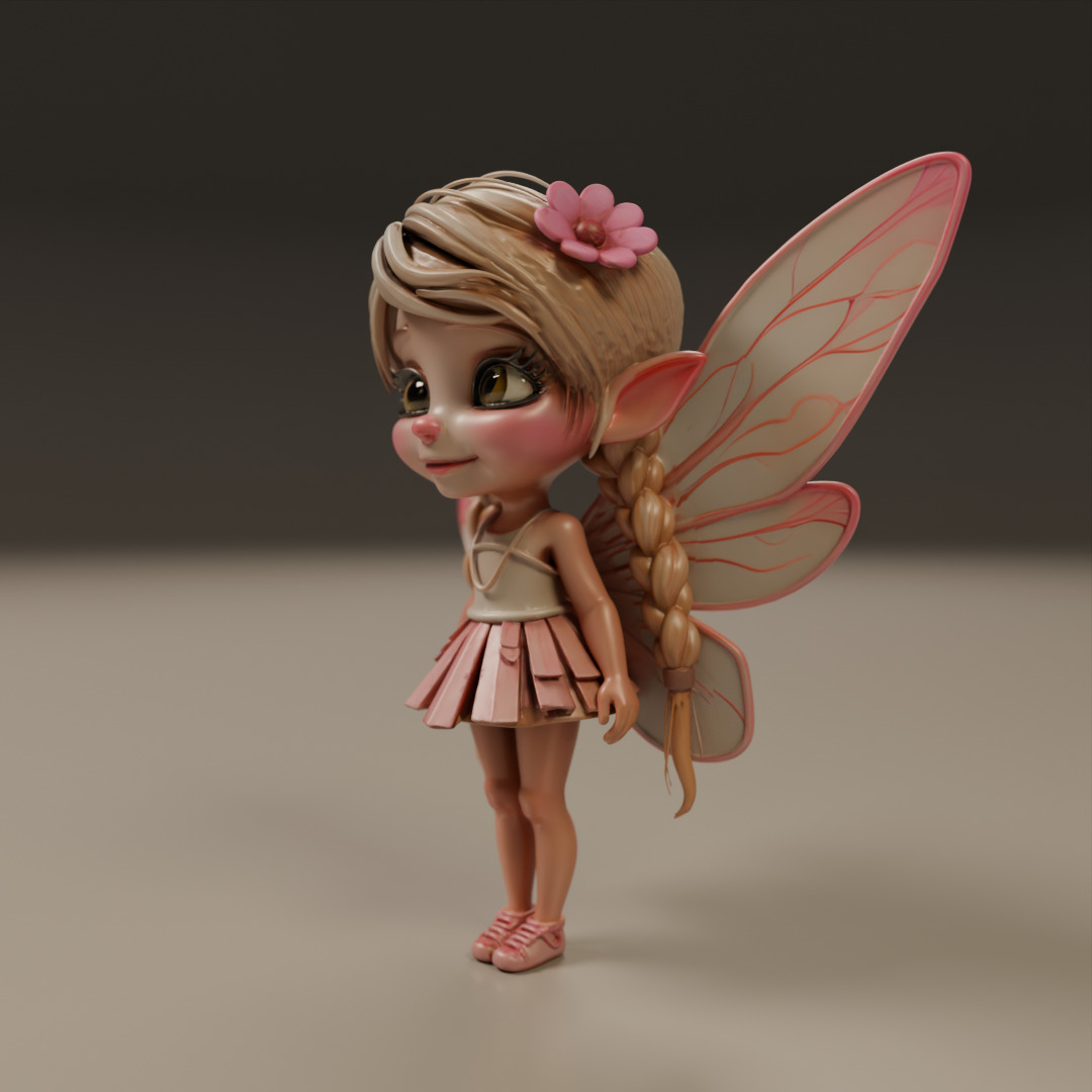 cute fairy 3D print model_13