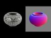 Polished Granite Decorative Vase 3D Model 3D model_1