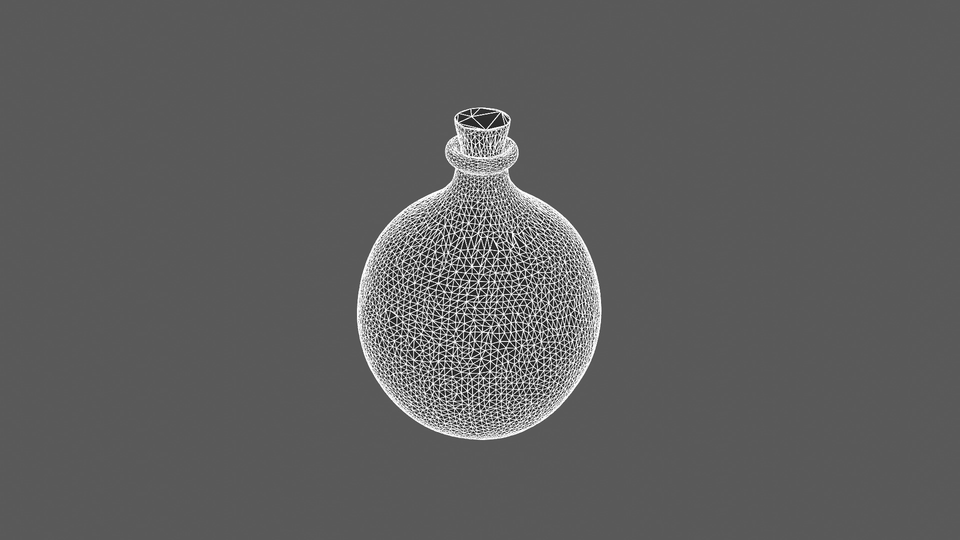 Round Terracotta Flask with Cork Stopper 3D model_8