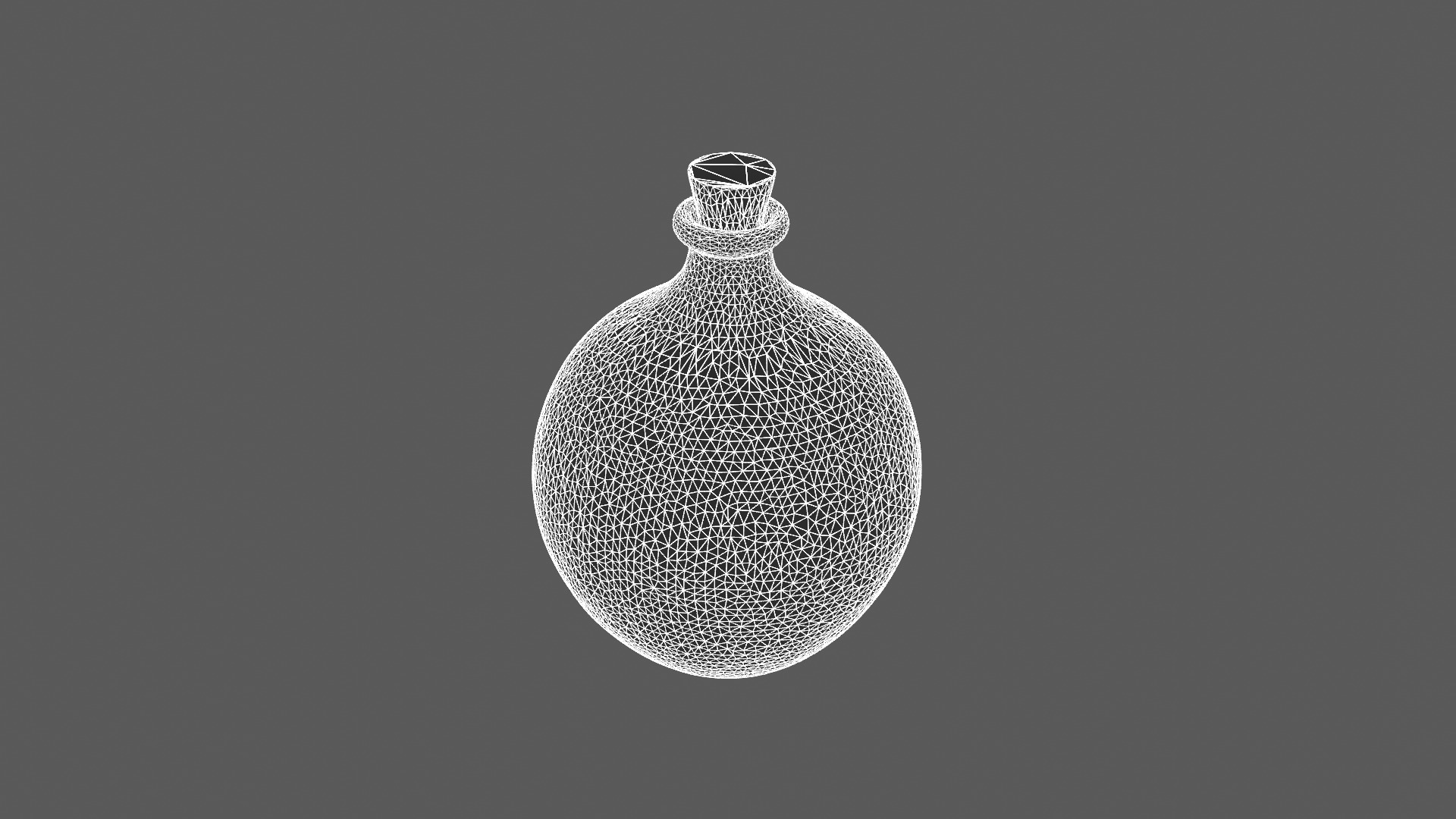 Round Terracotta Flask with Cork Stopper 3D model_10