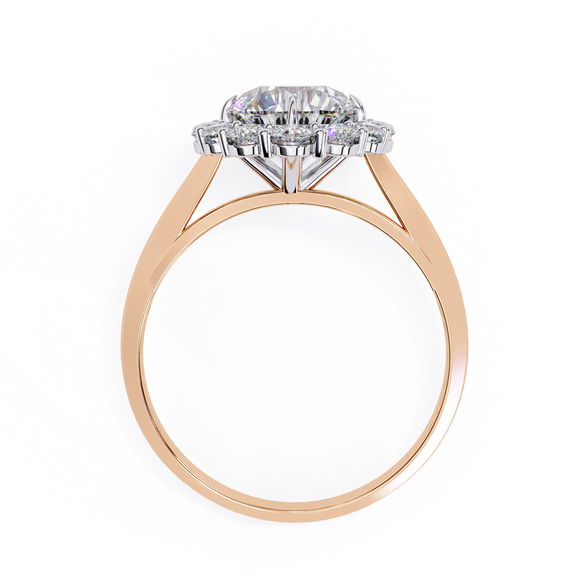 ROUND DIAMOND RING -CAD-163 3D model_8