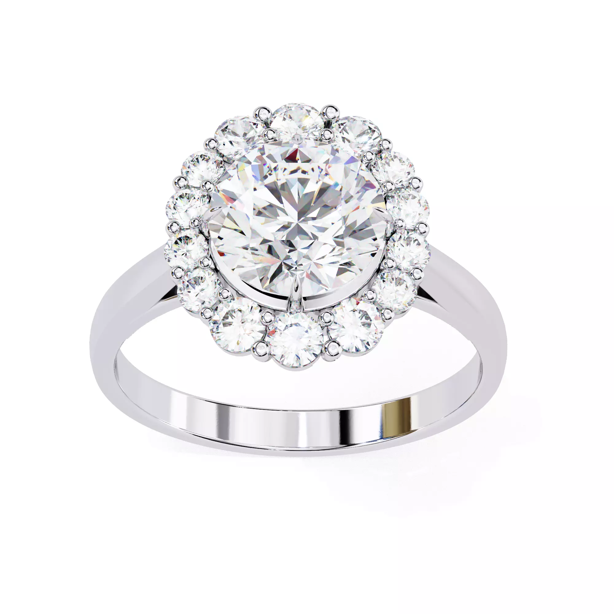 ROUND DIAMOND RING -CAD-163 3D model_0