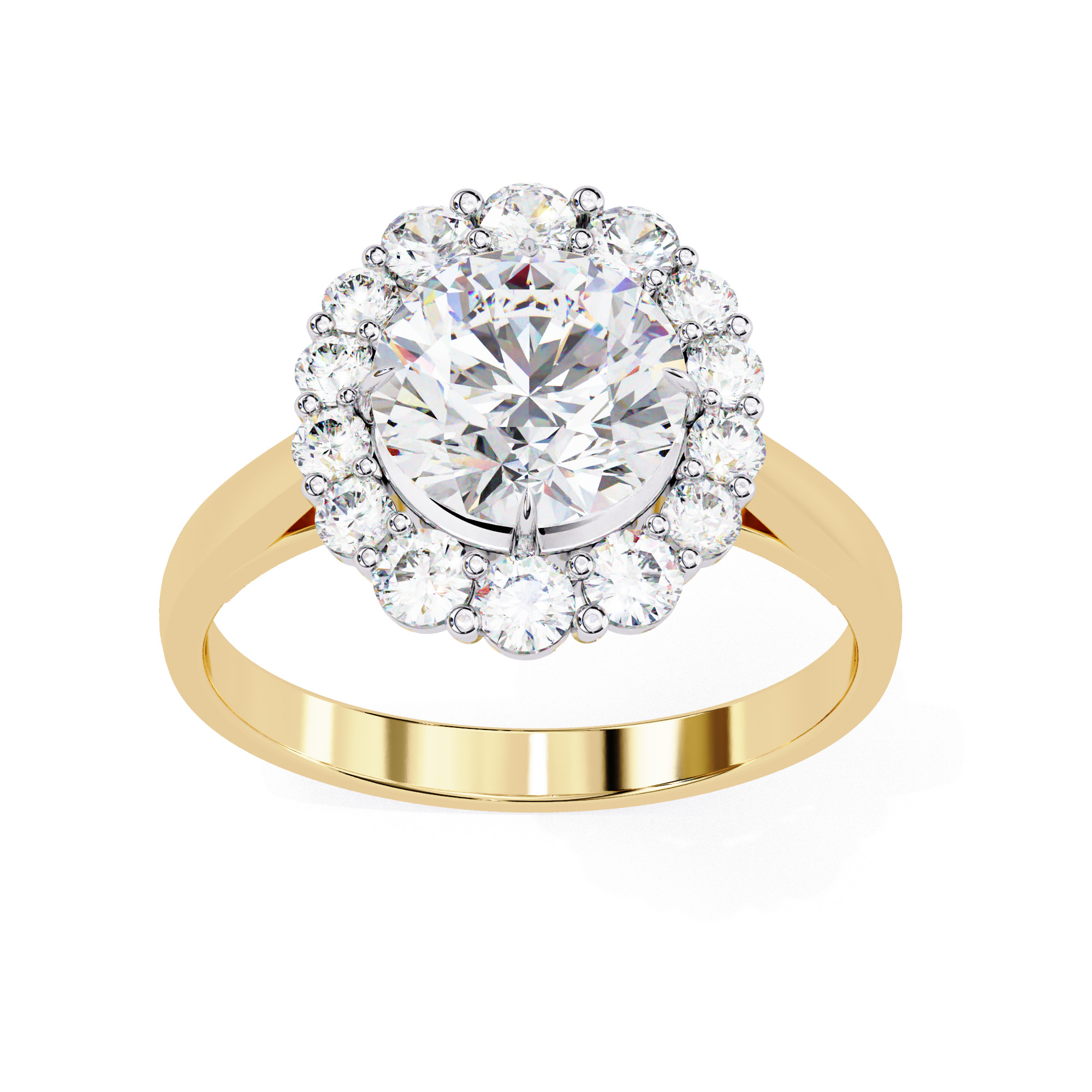 ROUND DIAMOND RING -CAD-163 3D model_1