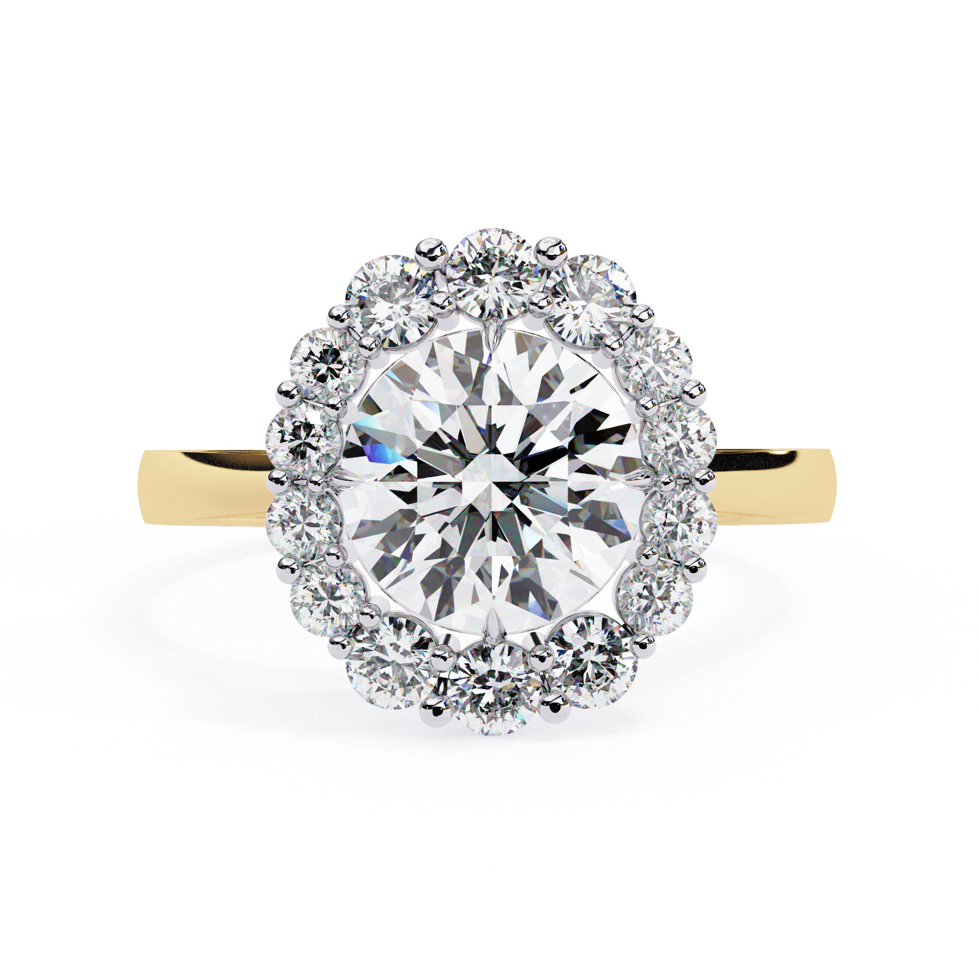 ROUND DIAMOND RING -CAD-163 3D model_4