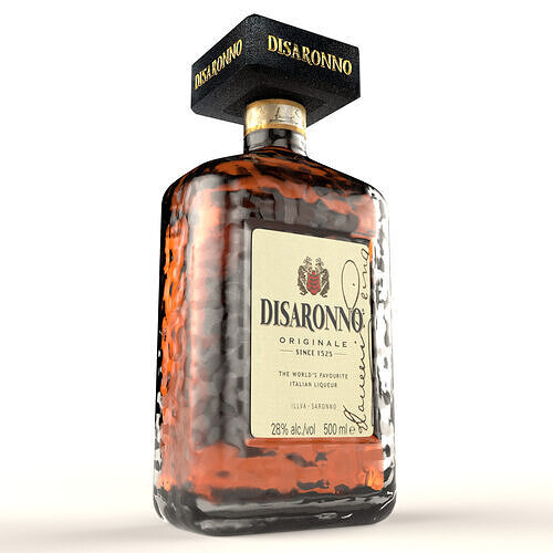 Disaronno Amaretto Alcohol Bottle Low-poly 3D model