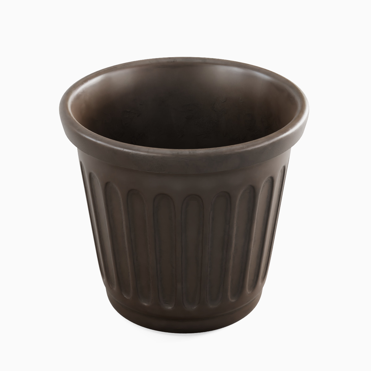 Plastic Flowerpot 01 3D model_4
