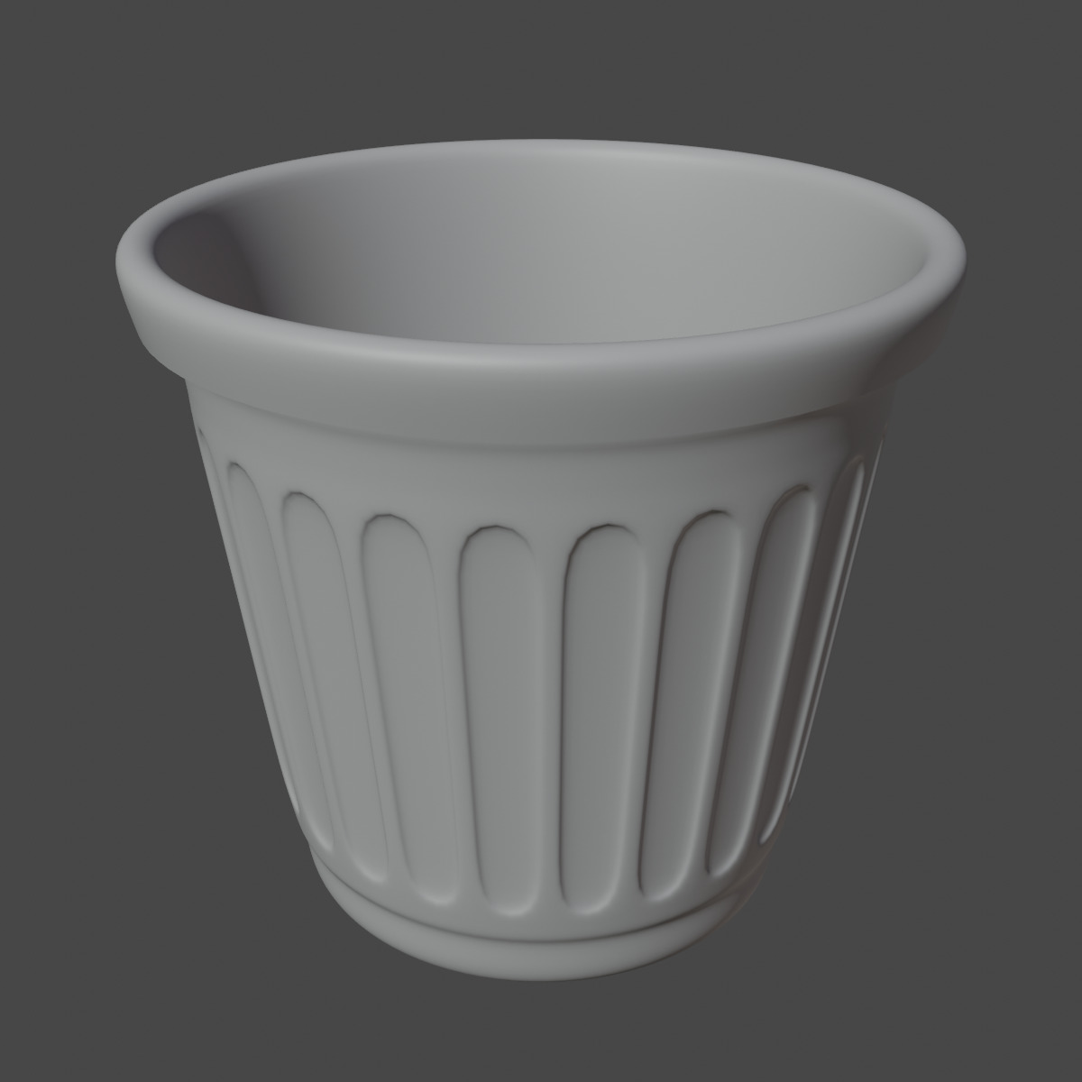 Plastic Flowerpot 01 3D model_8