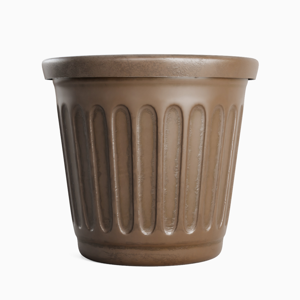 Plastic Flowerpot 01 3D model_3