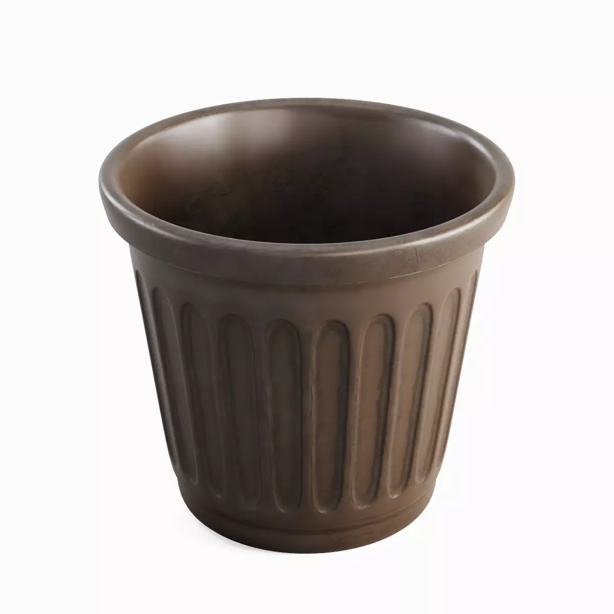 Plastic Flowerpot 01 3D model_0