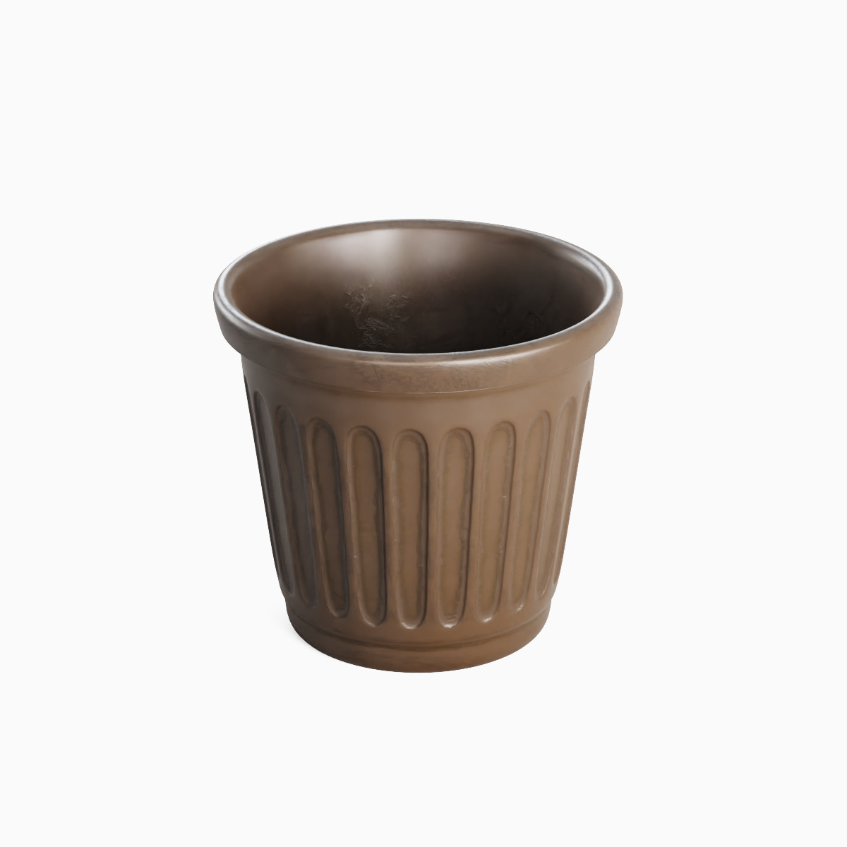 Plastic Flowerpot 01 3D model_5