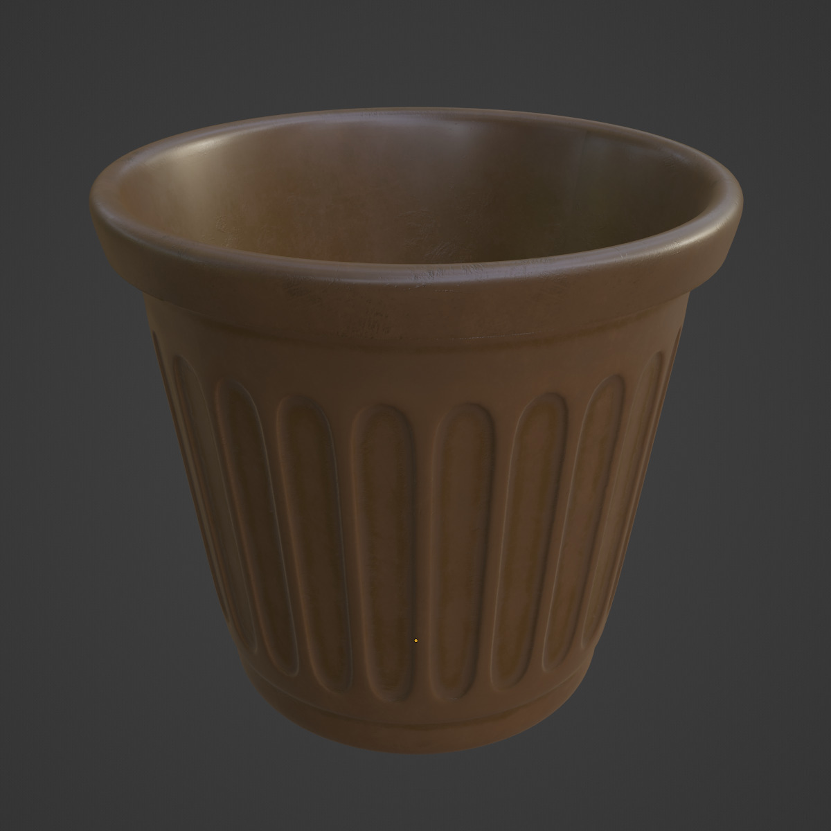 Plastic Flowerpot 01 3D model_6
