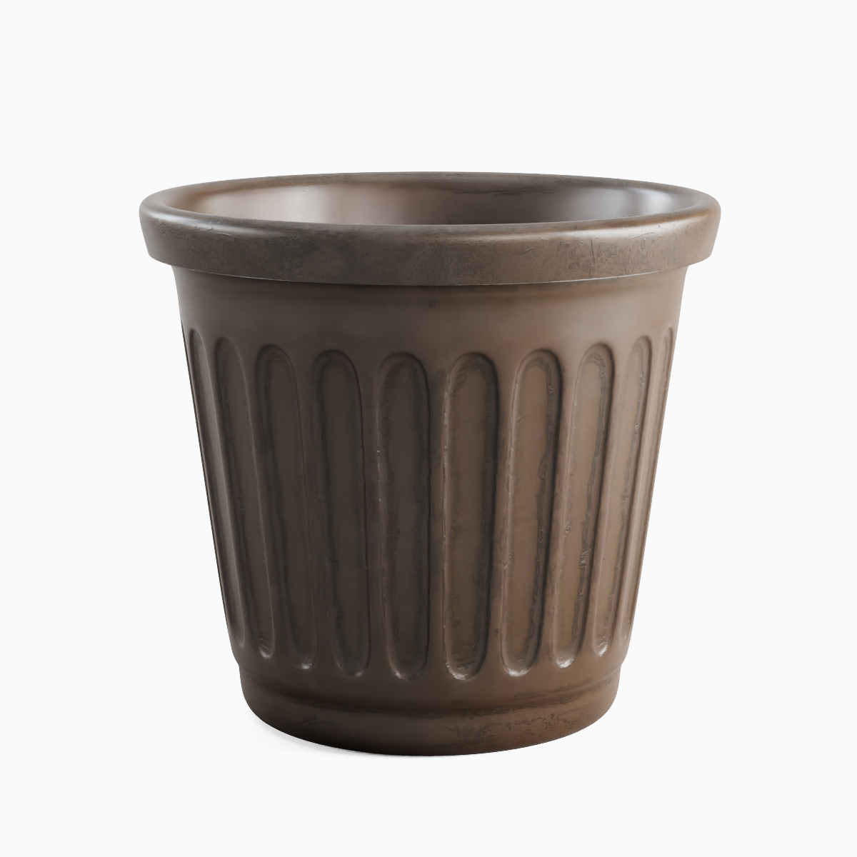Plastic Flowerpot 01 3D model_1