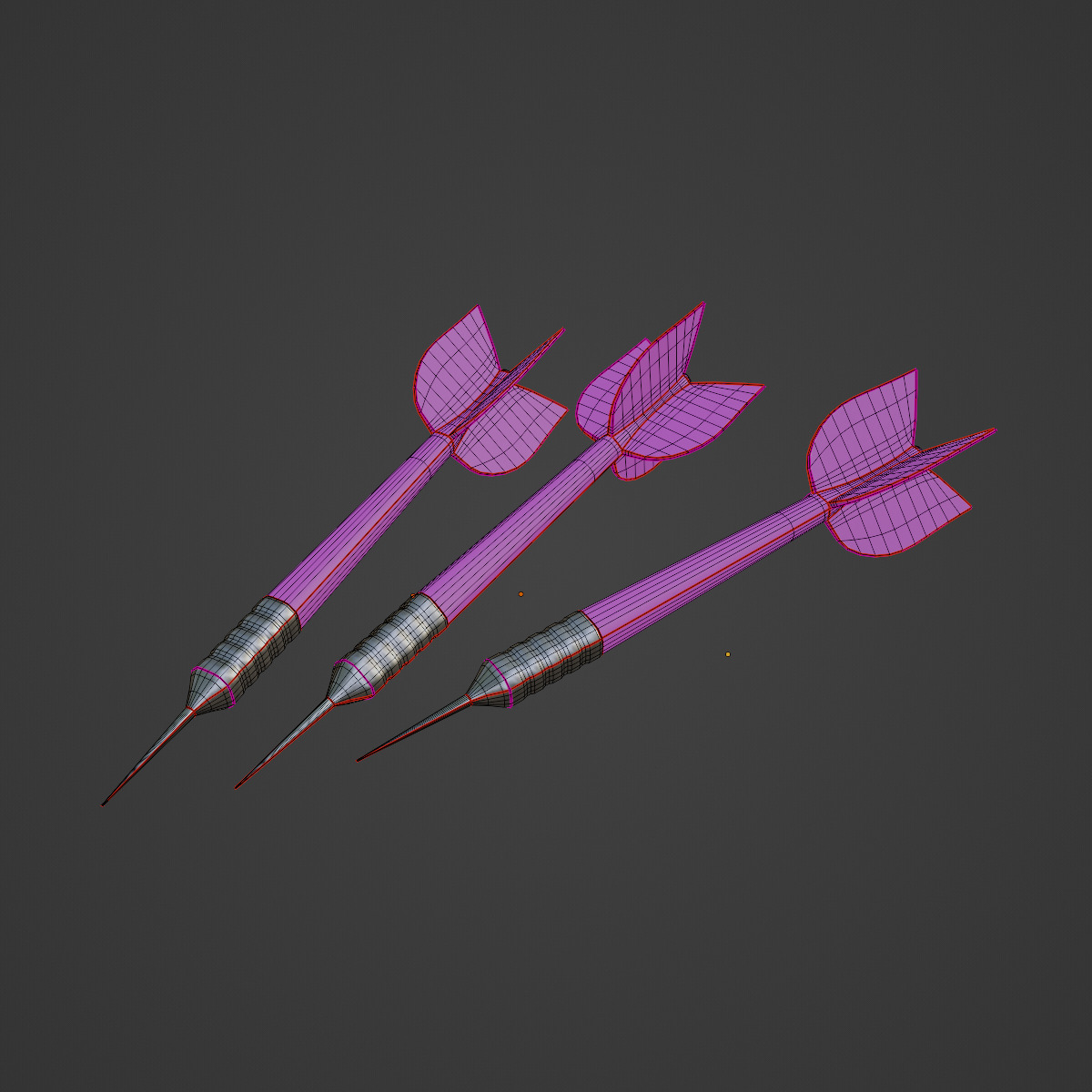 Dart 07 Low-poly 3D model_7