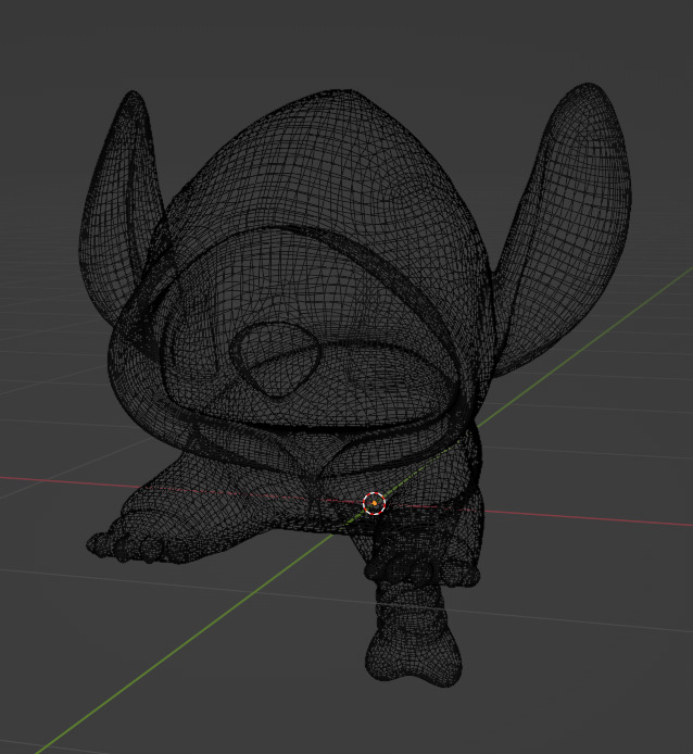 Stitch model Low-poly 3D model_1
