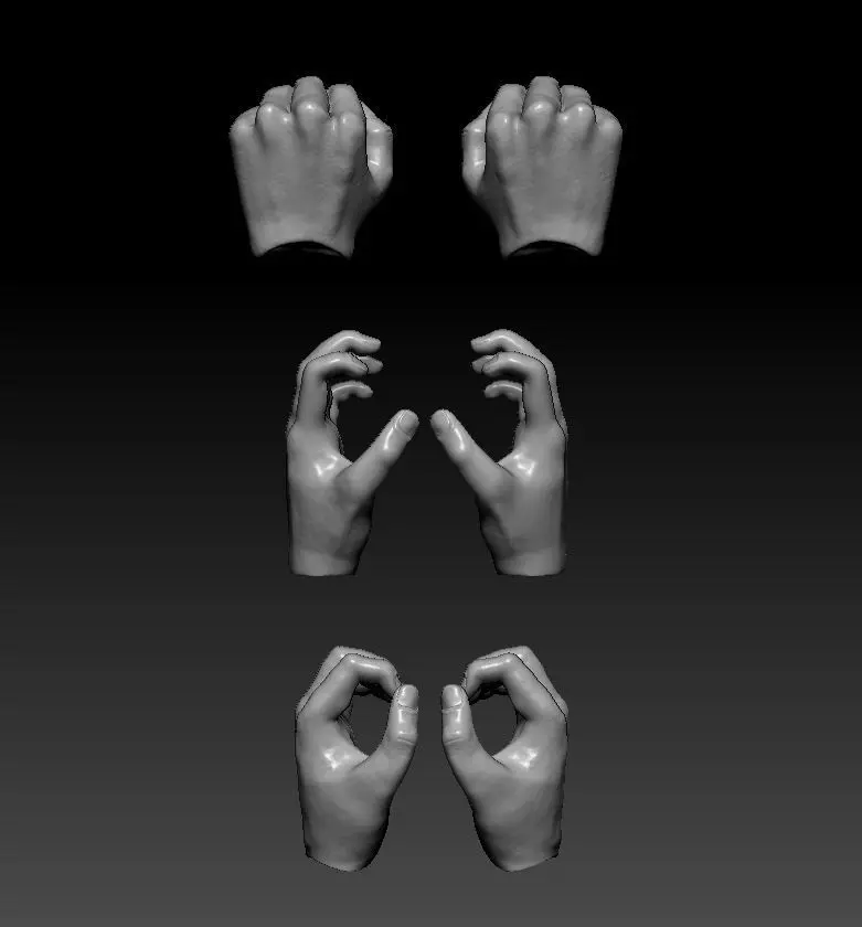 6 hands kit for action figures storm collectibles and macfarlane 3D print model_0