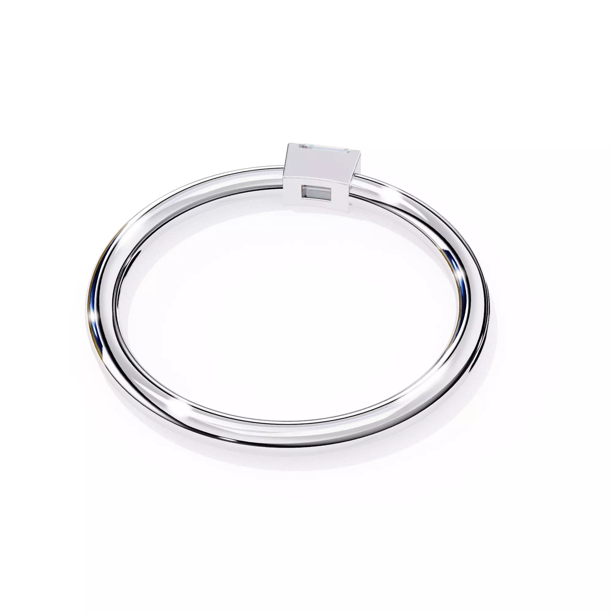 PRINCESS DIAMOND RING -CAD-183 3D model_0