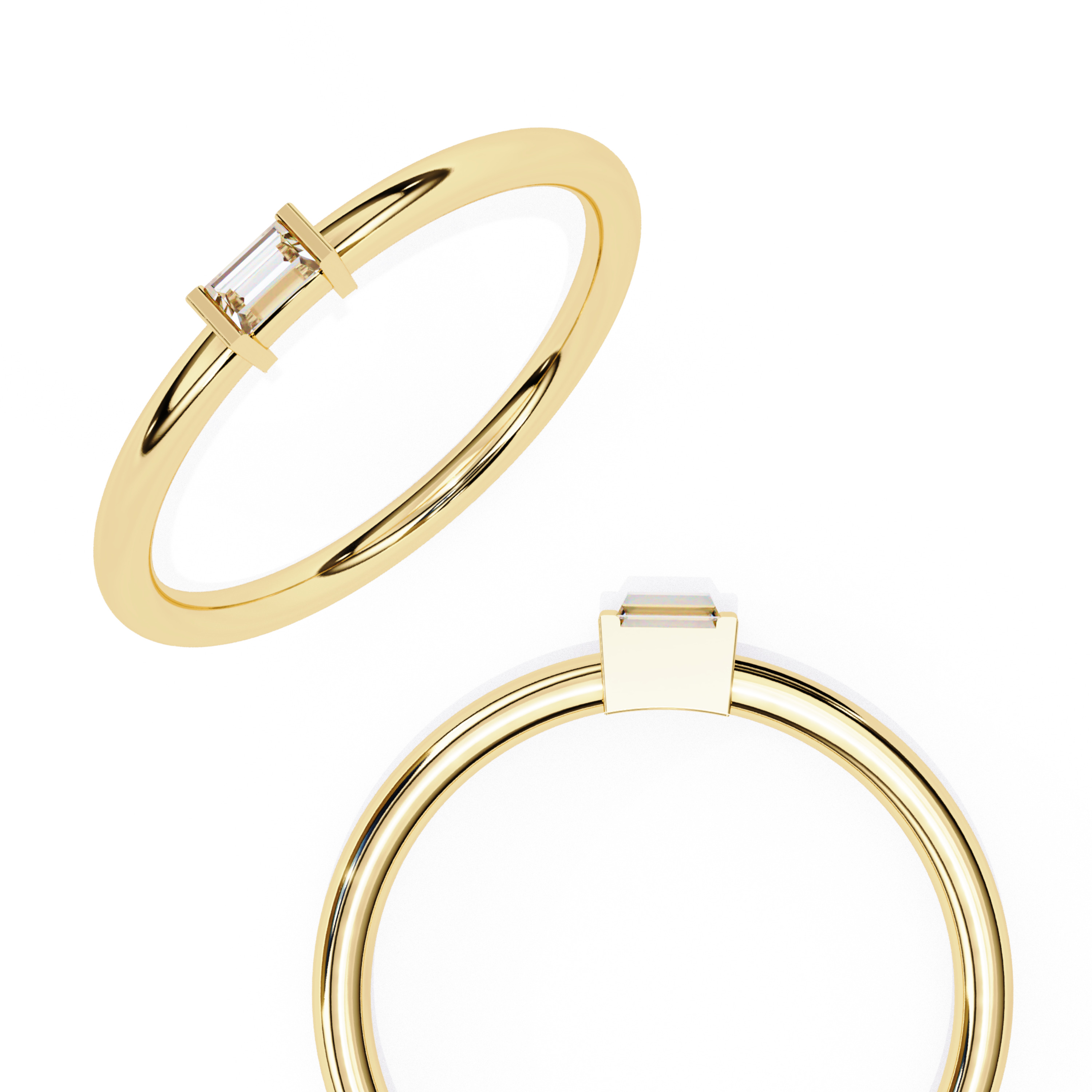 PRINCESS DIAMOND RING -CAD-183 3D model_15