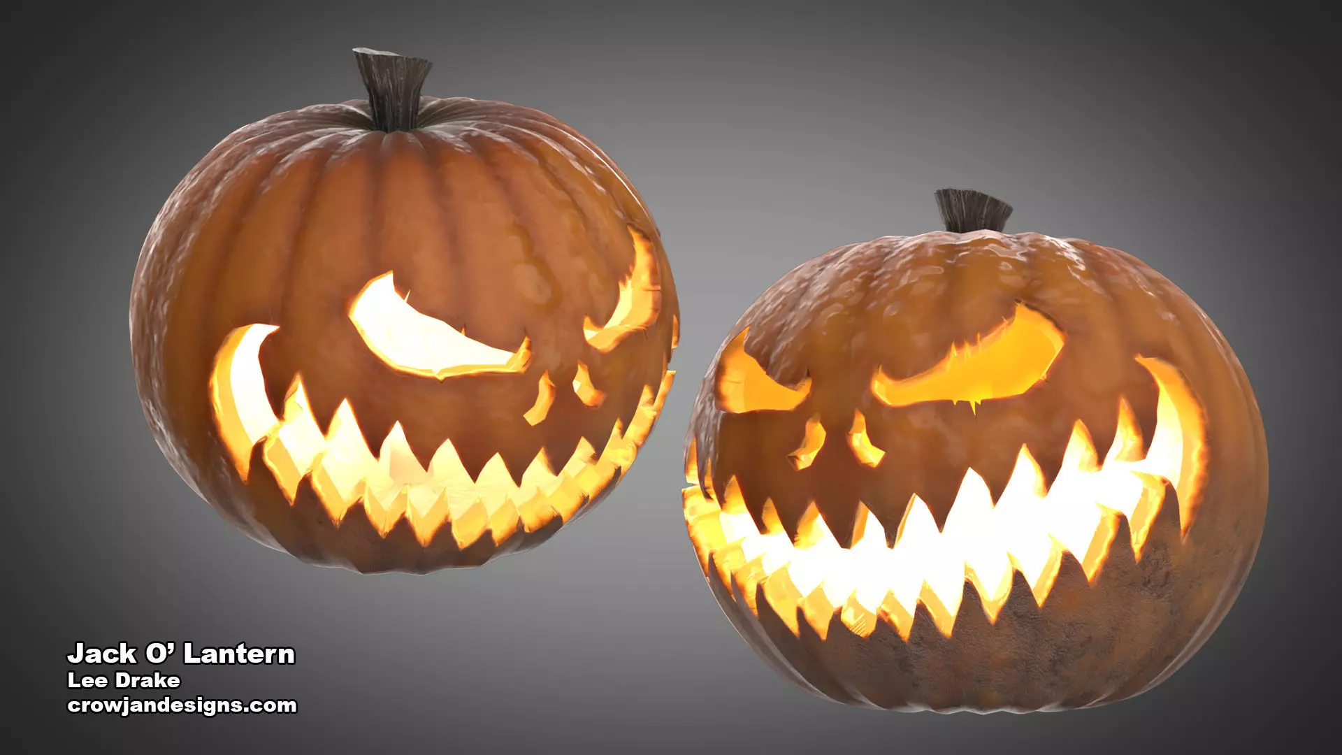 Jack O Lantern Free low-poly 3D model_0