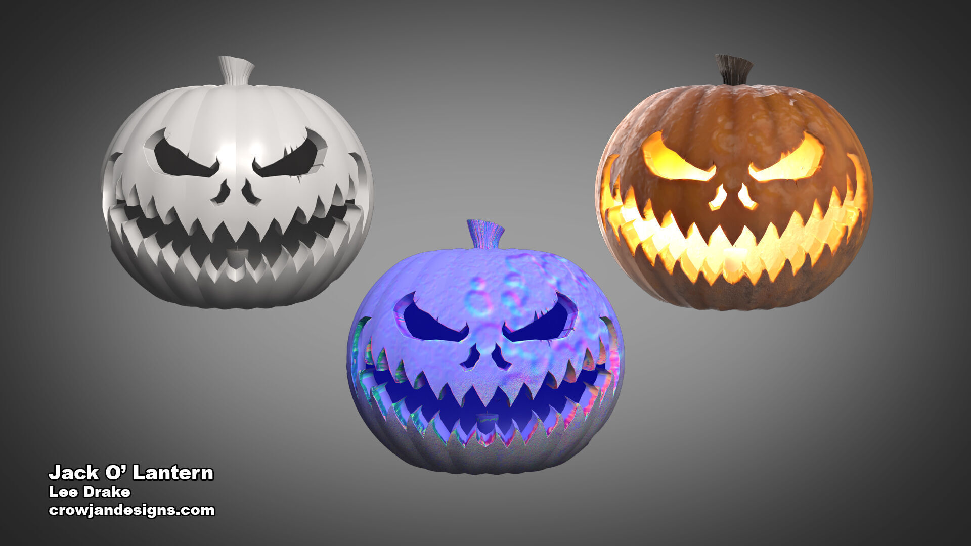 Jack O Lantern Free low-poly 3D model_2