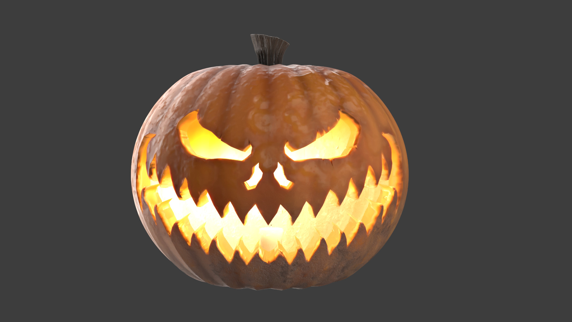 Jack O Lantern Free low-poly 3D model_3