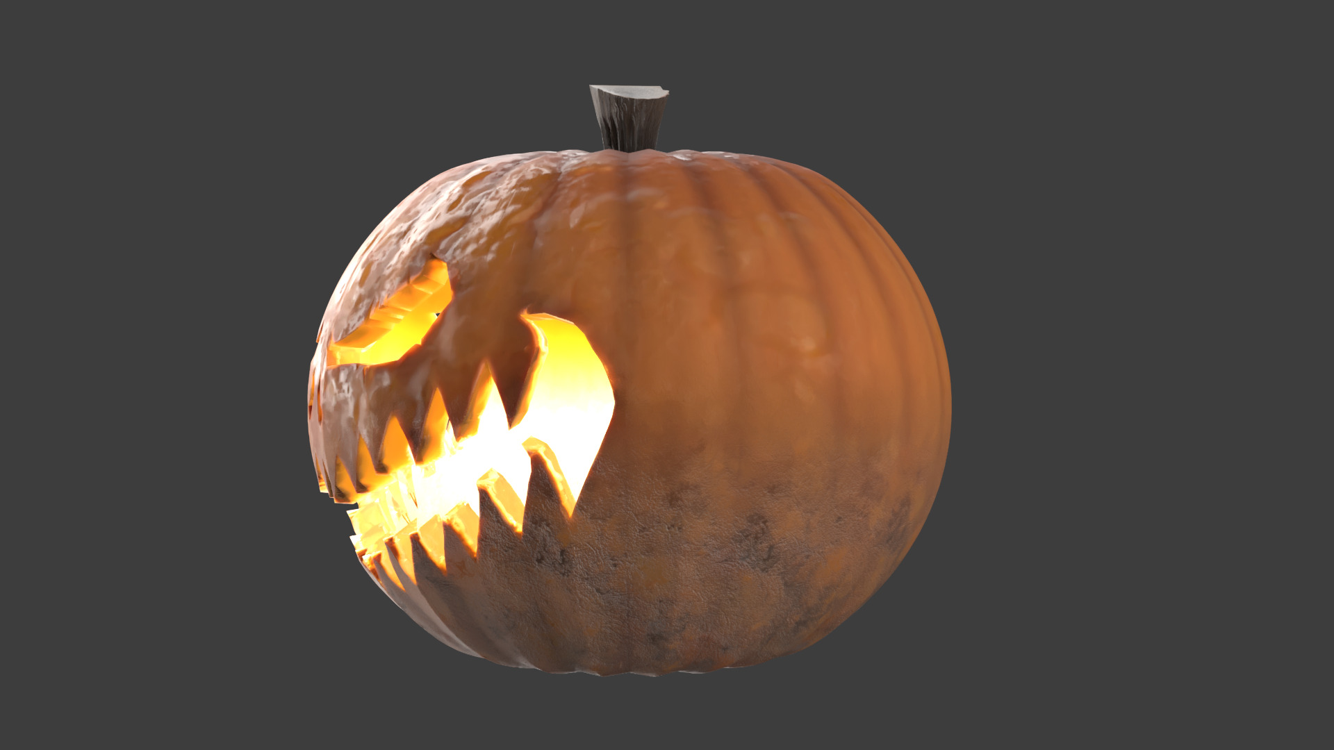 Jack O Lantern Free low-poly 3D model_4
