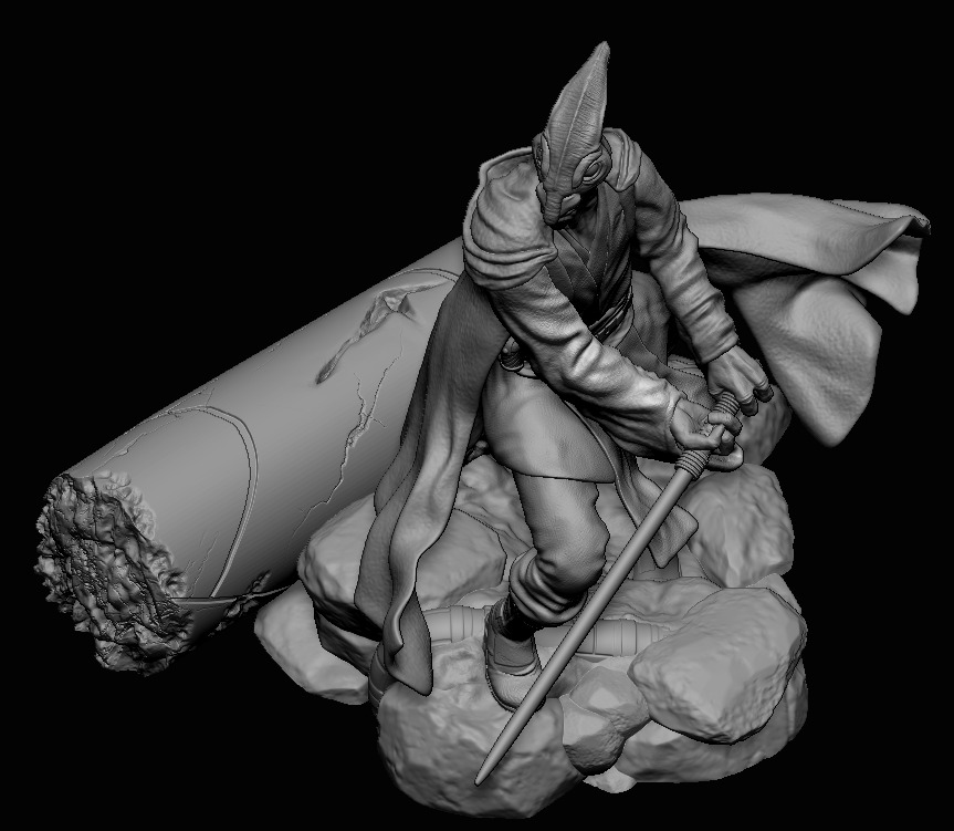 Coleman Trebor - Star Wars Fan Art Statue 3D Print File  3D print model_8