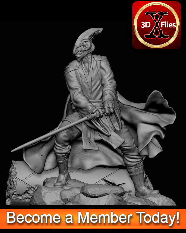 Coleman Trebor - Star Wars Fan Art Statue 3D Print File  3D print model_11