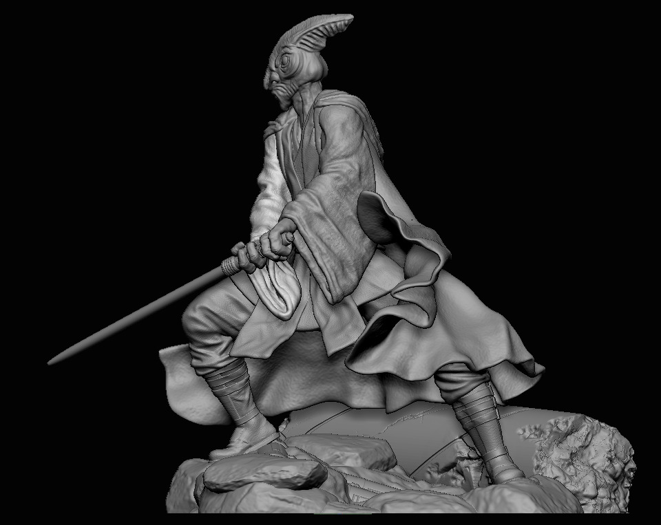 Coleman Trebor - Star Wars Fan Art Statue 3D Print File  3D print model_3