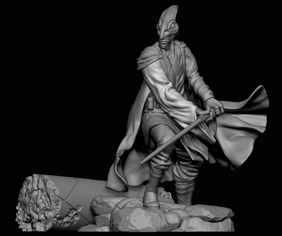 Coleman Trebor - Star Wars Fan Art Statue 3D Print File  3D print model_7