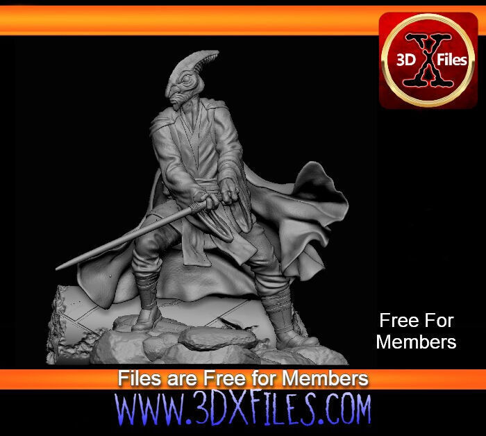 Coleman Trebor - Star Wars Fan Art Statue 3D Print File  3D print model_9