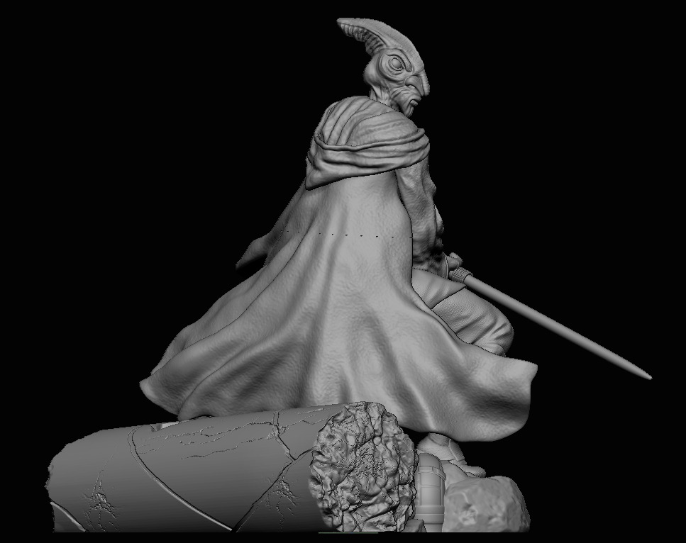 Coleman Trebor - Star Wars Fan Art Statue 3D Print File  3D print model_5