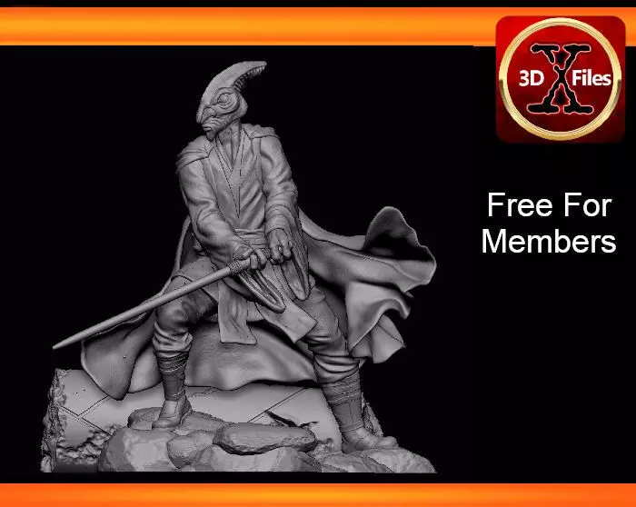 Coleman Trebor - Star Wars Fan Art Statue 3D Print File  3D print model_0