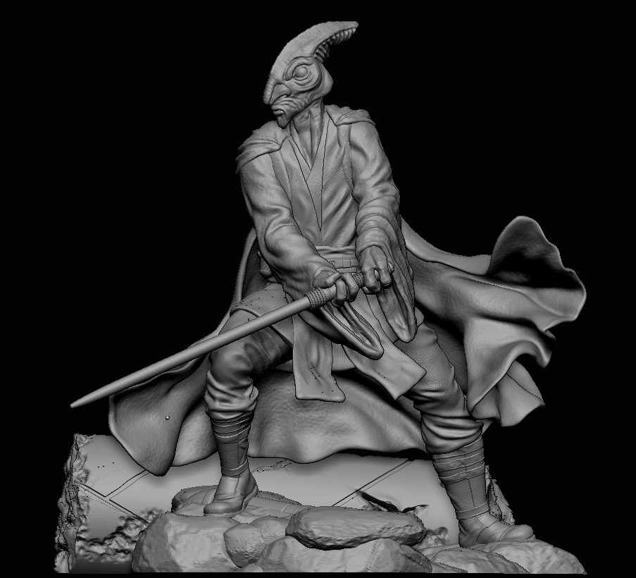 Coleman Trebor - Star Wars Fan Art Statue 3D Print File  3D print model_1