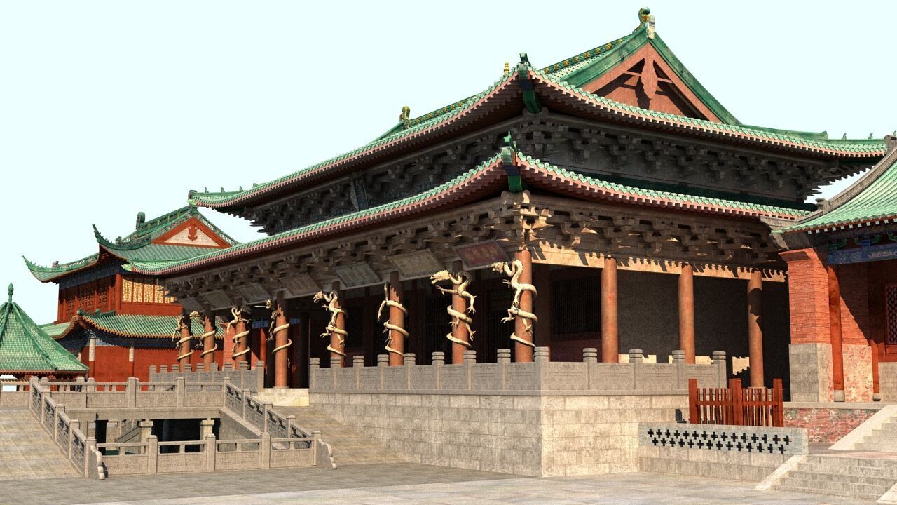 Ancient Chinese architecture 3D model_9