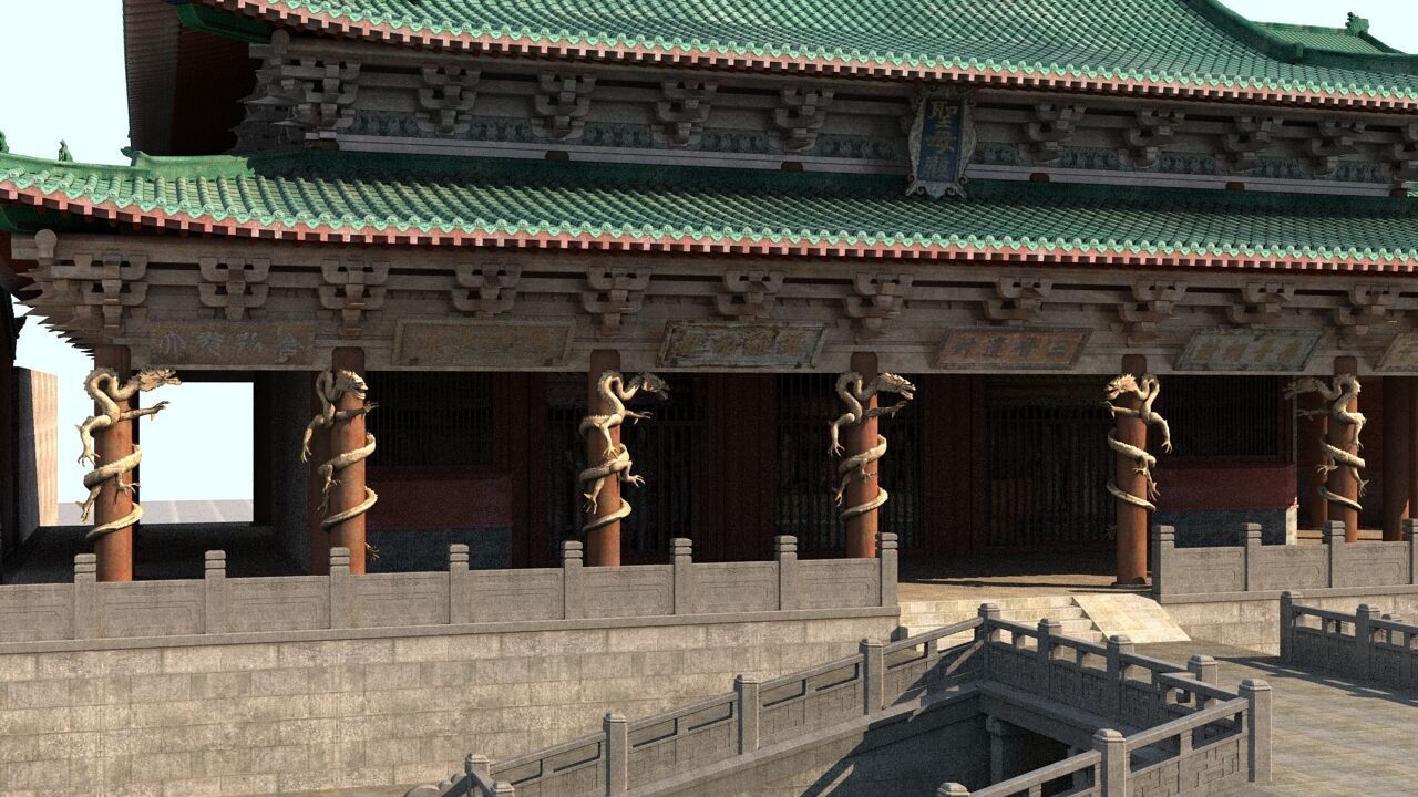 Ancient Chinese architecture 3D model_2
