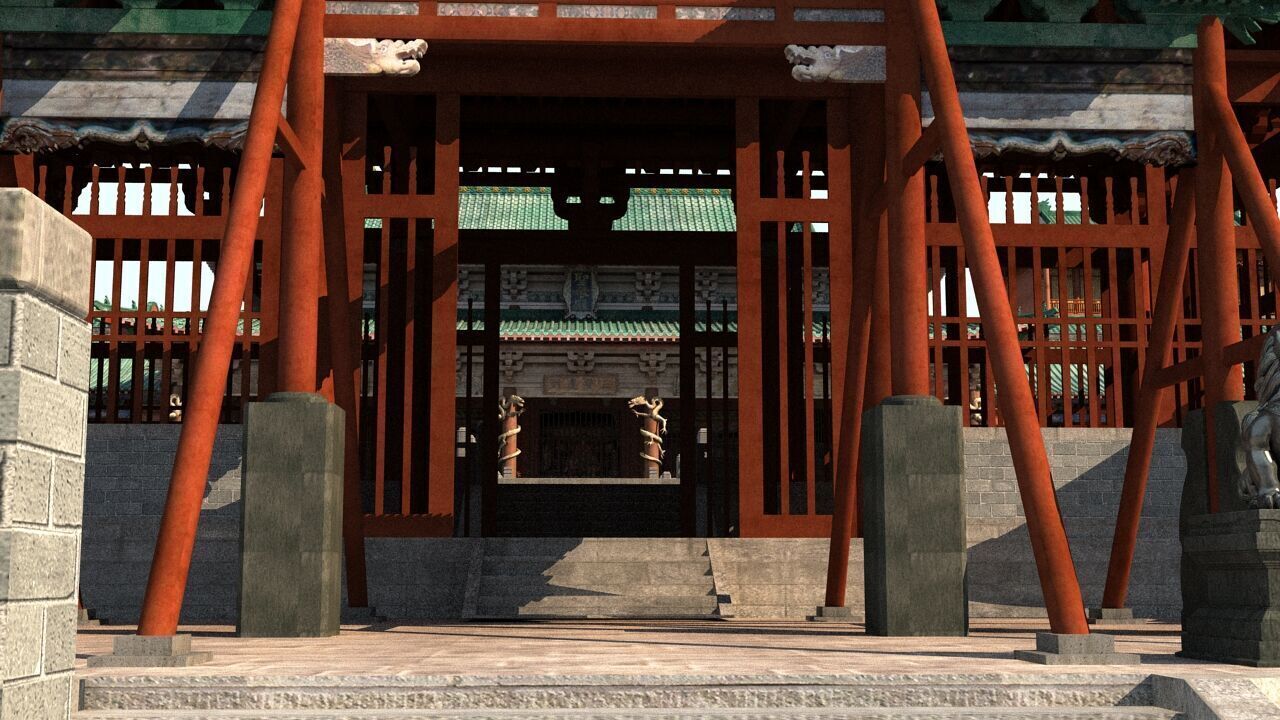 Ancient Chinese architecture 3D model_3