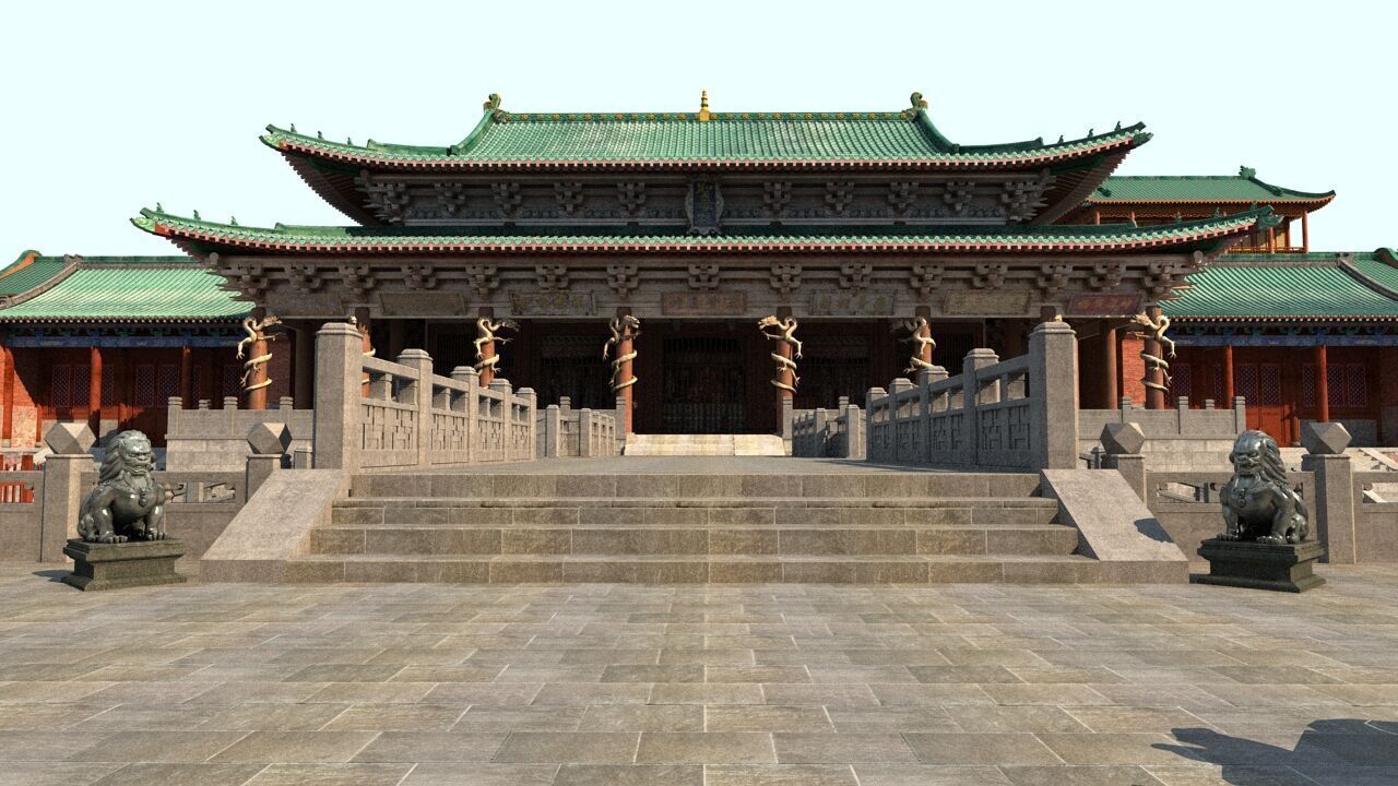 Ancient Chinese architecture 3D model_7