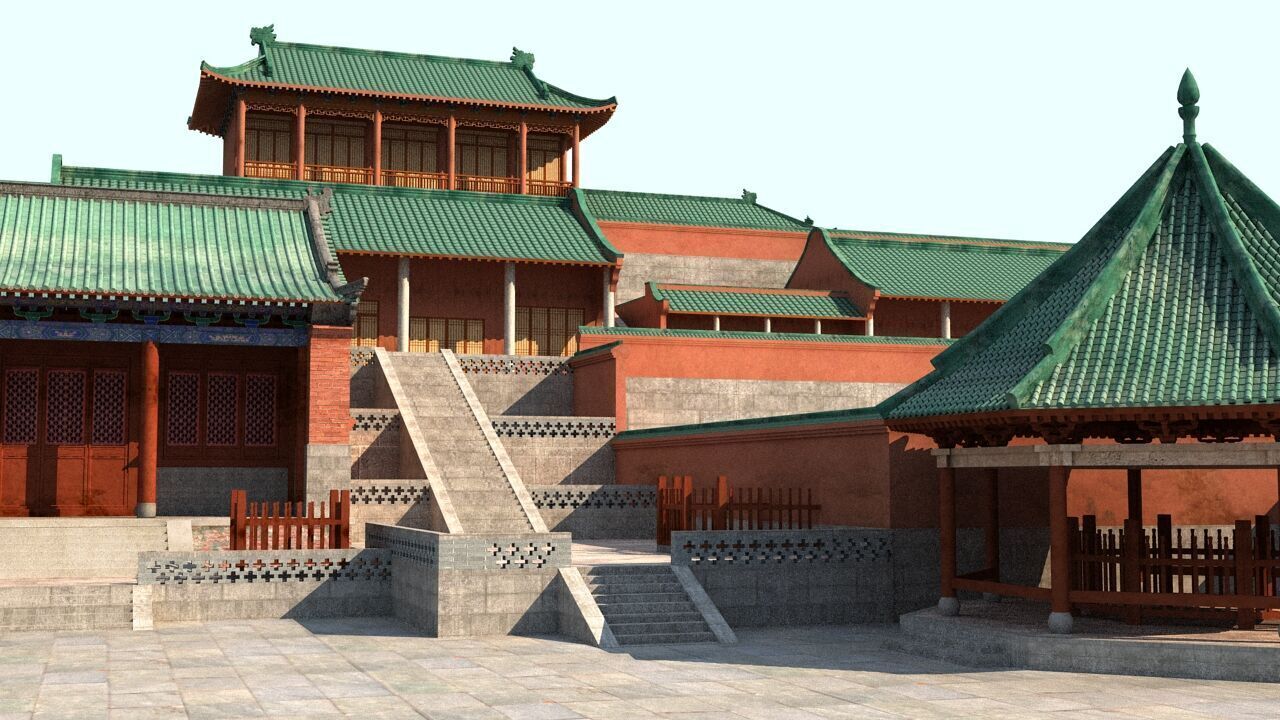 Ancient Chinese architecture 3D model_5