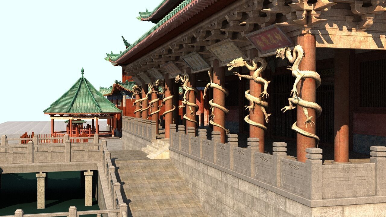 Ancient Chinese architecture 3D model_11