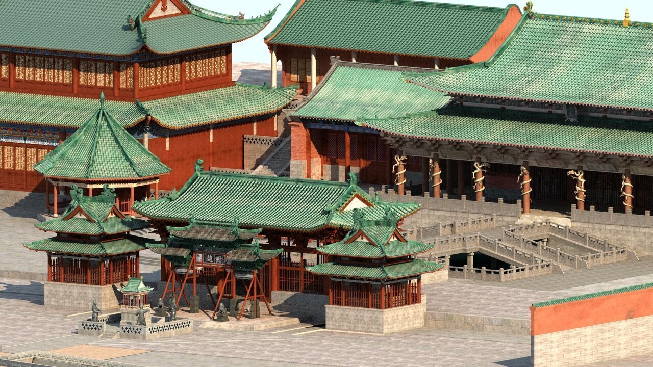 Ancient Chinese architecture 3D model_12