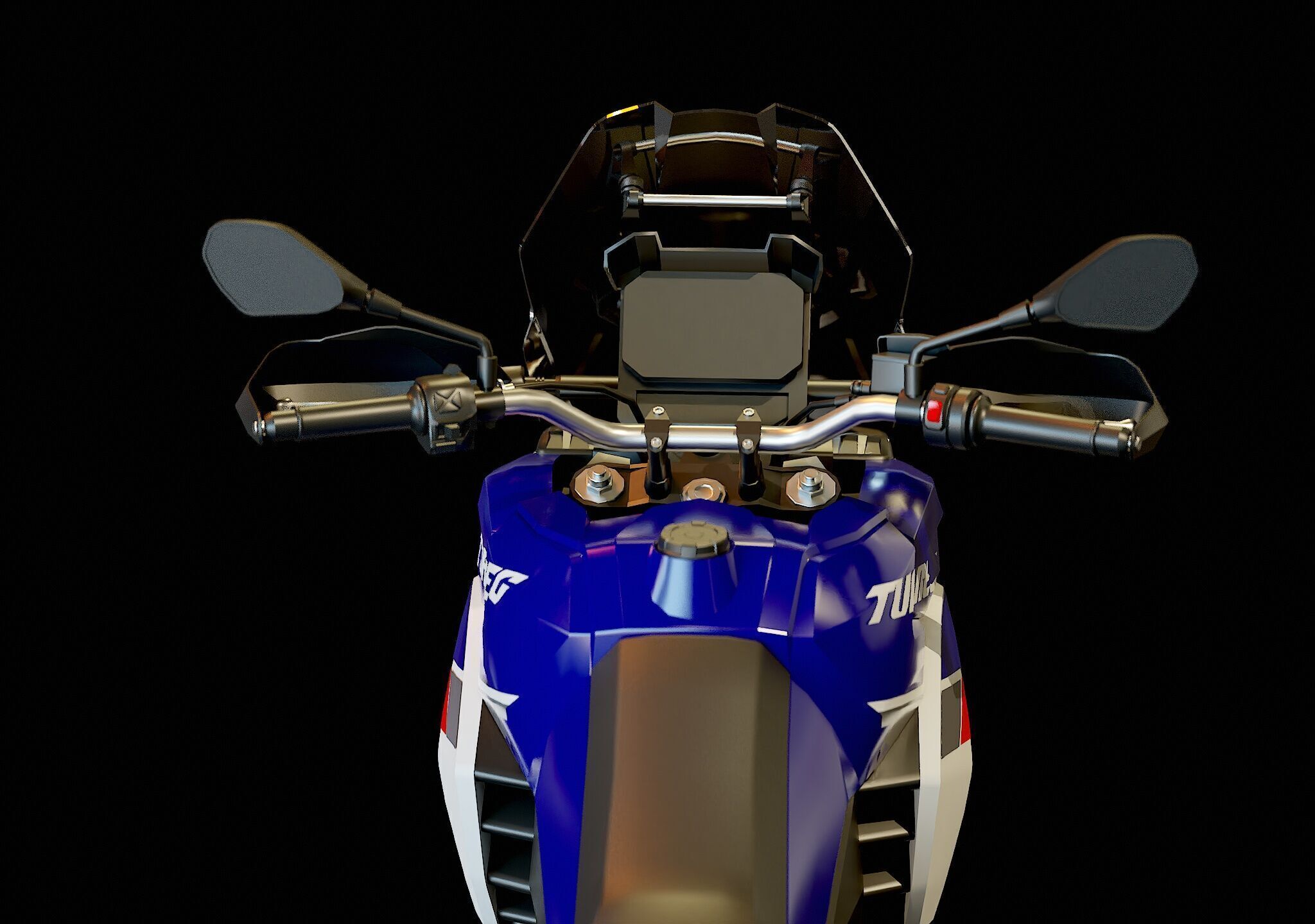 Base model  Aprilia Tuareg 660 2022 3D model_9